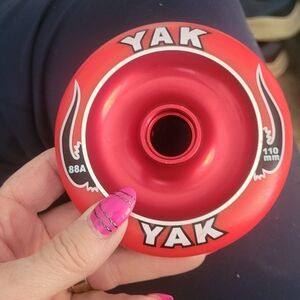 Yak Scat Metal Core 110 MM Wheel for Scooters. New. 2 Wheels